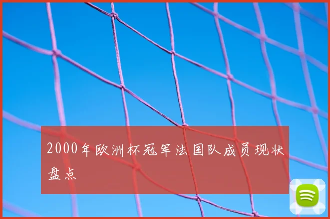 2000年欧洲杯冠军法国队成员现状盘点